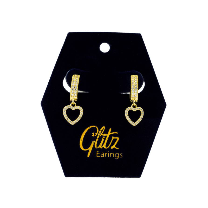 Glitz Bow Earrings Gold Plated Women's Jewelry