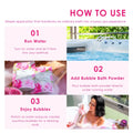 Saboo Rose Scented Bath Bubble Powder with Jojoba Oil and Vitamin E - 200g