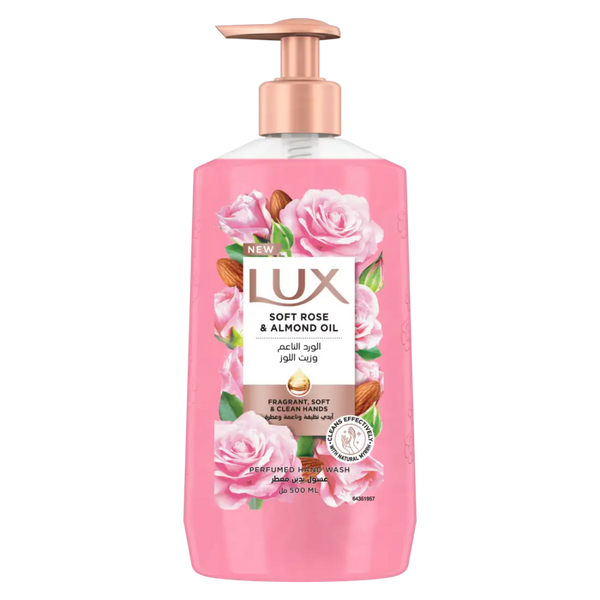 Buy Liquid Hand Wash Soft Rose & Almond Oil Gentle Cleansing Lux 500ml