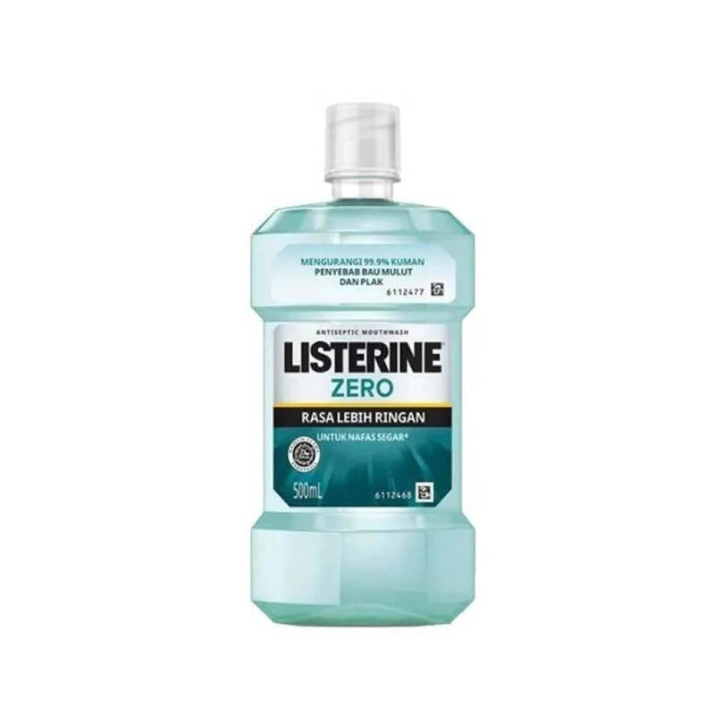Listerine Zero Mouthwash Alcohol-Free Gentle Plaque Reduction 500ml