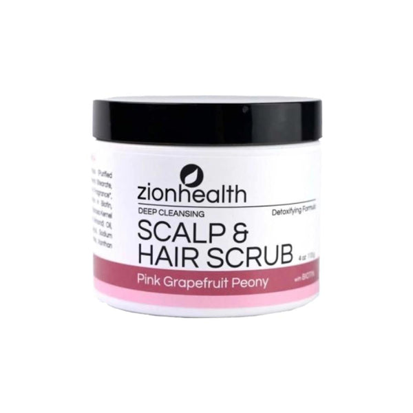 Zion Health Pink Grapefruit Scalp Scrub for Hair Growth and Elasticity, 113g