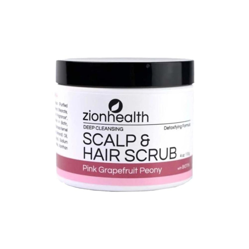 Zion Health Pink Grapefruit Scalp Scrub for Hair Growth and Elasticity, 113g