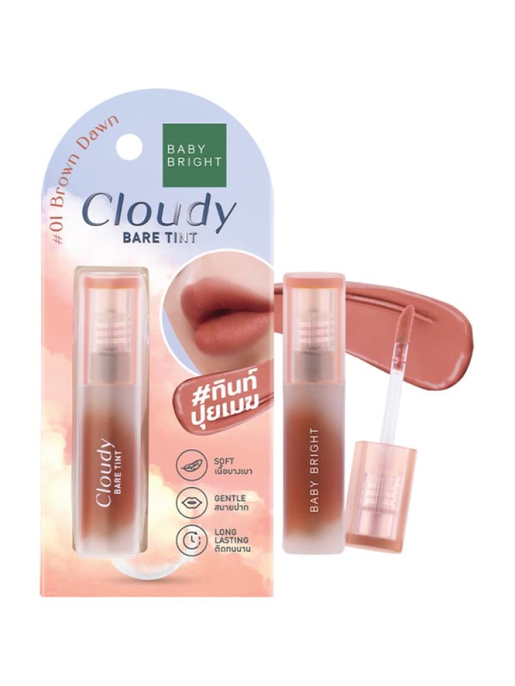Baby Bright Cloudy Bare Lip Tint 01 BROWN DAWN - Long-Lasting Hydration