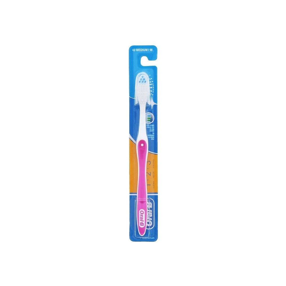 Oral-B 123 Medium Toothbrush for Daily Oral Care 1 count
