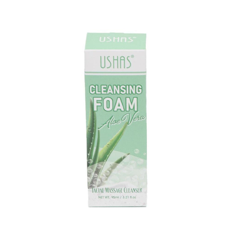 Aloe Facial Cleansing Foam Gentle Hydrating Ushas 95ml
