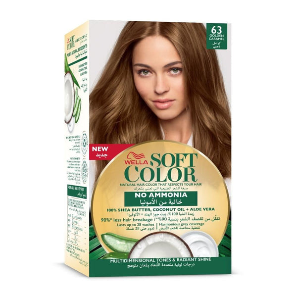 Best Box Hair Dye Ammonia Free Soft Color Golden Caramel Wella 63