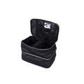 Salon System Black Makeup Bag with Gold Ribbon - BK24-494