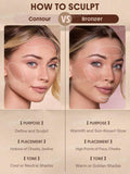 Sheglam Contour Bronzer Stick Pottery Puff Soft Tan