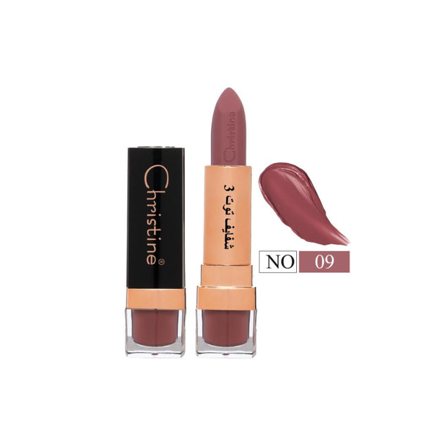Christine Matte Lipstick Berry 3 No. 09 with Vitamin E & Shea Butter