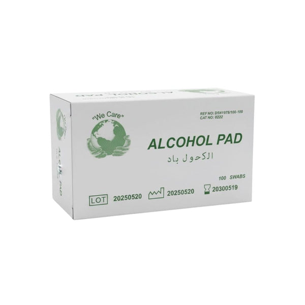 We Care Isopropyl Alcohol Swabs, 70% Concentration, 100 Count for Disinfection