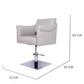 Salon System Women's Cutting Chair AS-1151C Grey Synthetic Leather Silver Base