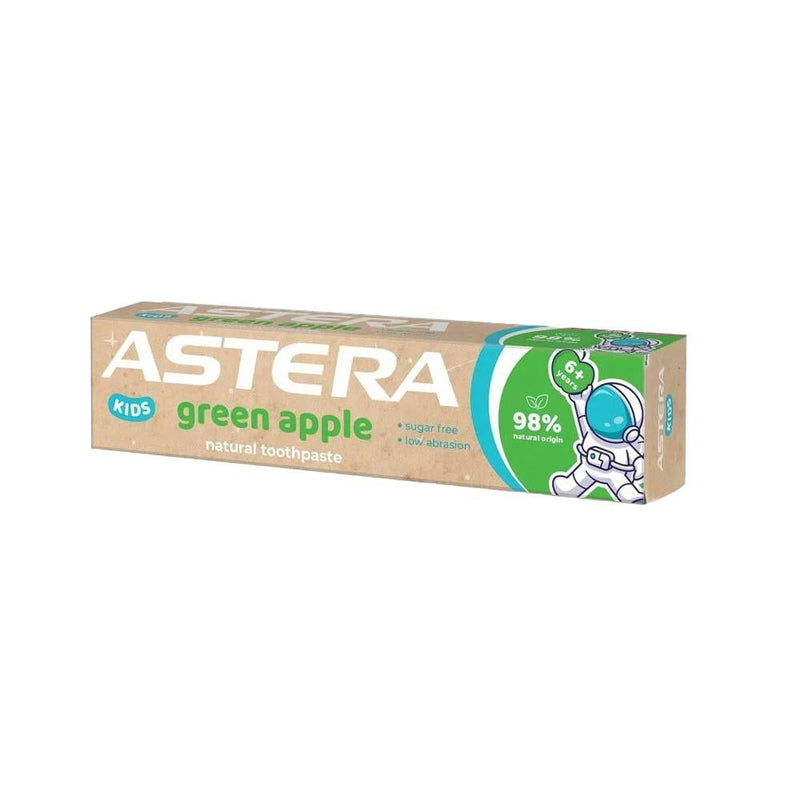 Astera Natural Kids Green Apple Toothpaste, Gentle Formula, 50ml