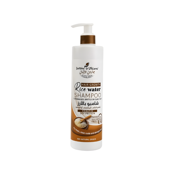 Rice Shampoo for Damaged Brittle and Frizzy Hair Garden Olean 500ml