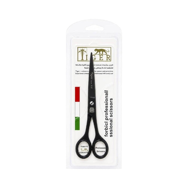 Hair Cutting Scissors Professional Black Steel Laser Sharpened Tiger 6.5-inch