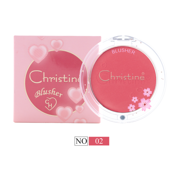 Blusher Powder Natural Finish Lightweight Pigmented Face Makeup Christine 5g