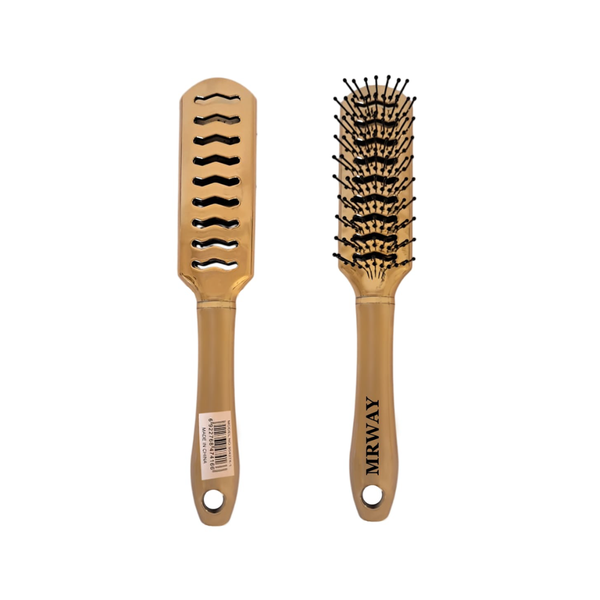 Mrway Detangling Hairbrush Flexible Bristles, Gold, All Hair Types