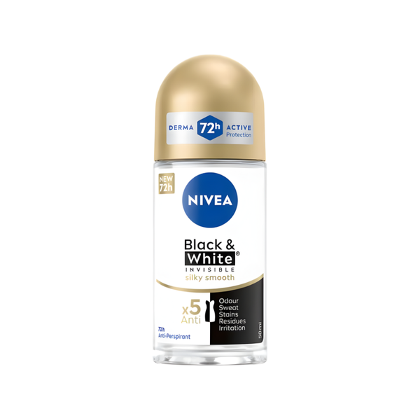 Nivea Black & White Ultra Soft Roll-On Antiperspirant Deodorant 50ml