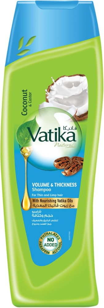 Best Hair Thickening Shampoo Coconut & Castor Oil Volume Vatika 200ml