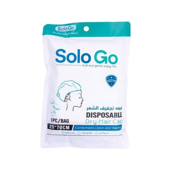 Disposable Hair Drying Cap Single Use Absorbent Solo Go 25x70cm