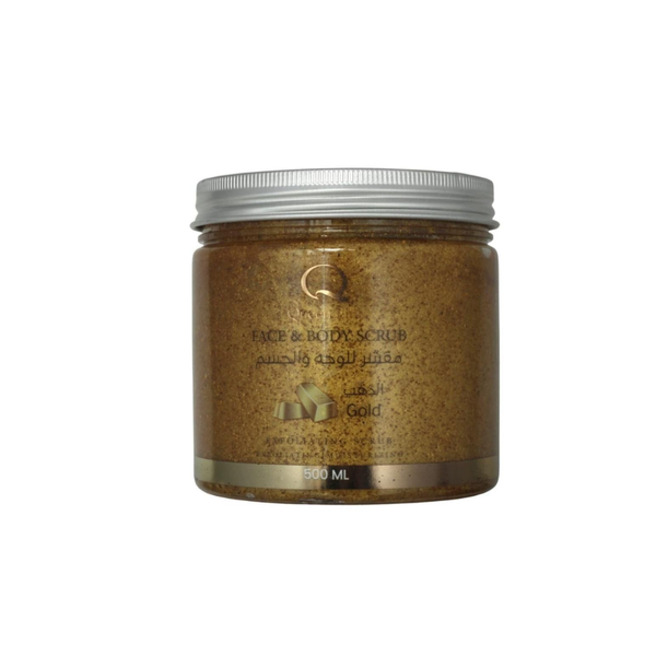 Queen Line Gold Face and Body Scrub with Exfoliating Particles, 500ml