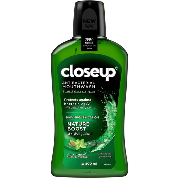 Best Antibacterial Mouthwash Nature Boost Plaque Reduction Close Up 500ml