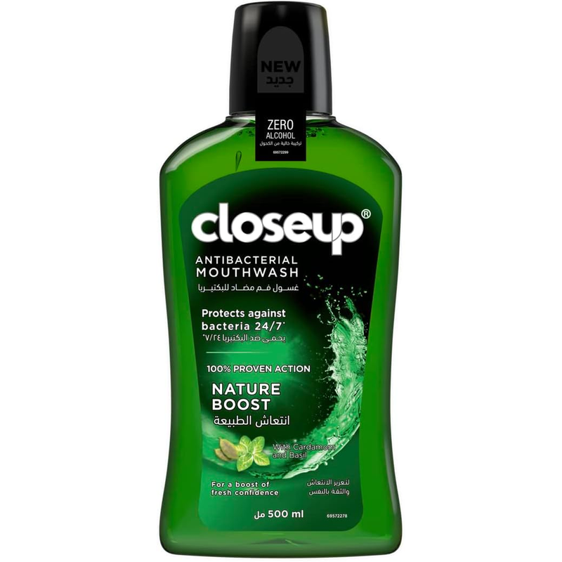 Best Antibacterial Mouthwash Nature Boost Plaque Reduction Close Up 500ml
