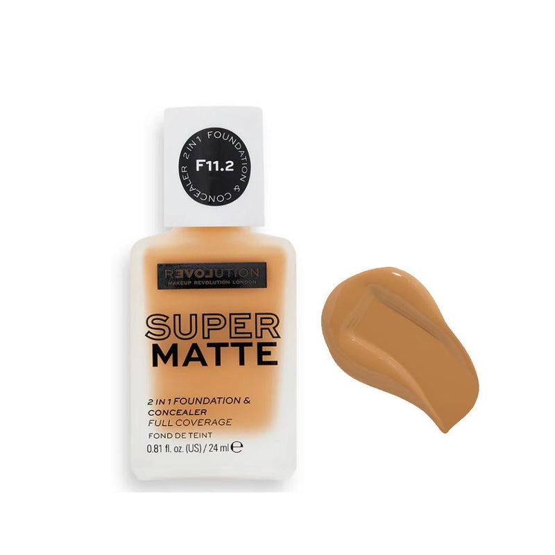 Revolution Super Matte Foundation Full Coverage Liquid F11.2 24ml