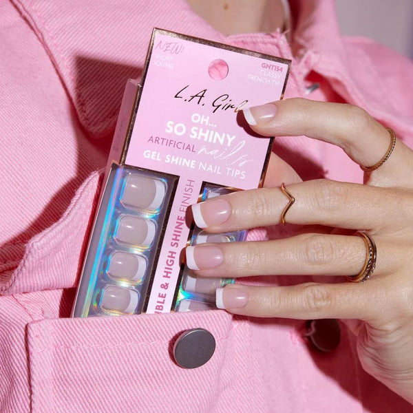 La Girl Oh So Shiny False Nails Short Square 25 Pieces