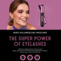Flormar Hero Volume & Curl Mascara, Waterproof, Thickening, 10ml