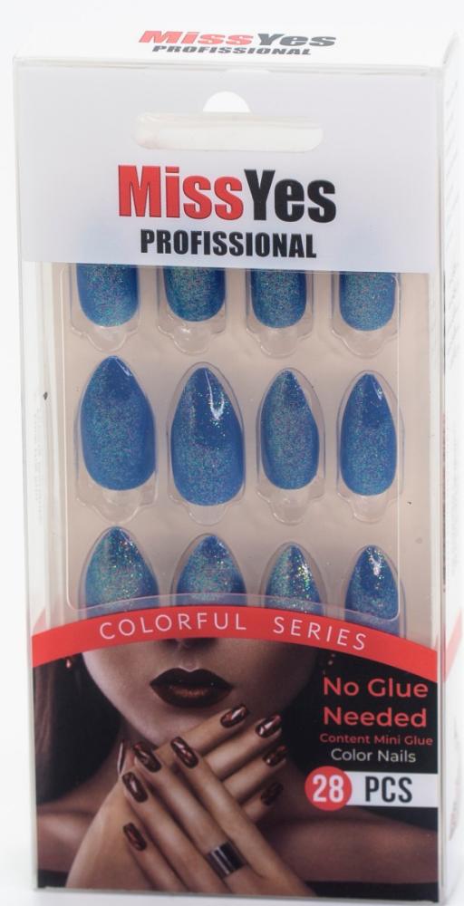 Artificial Nails Stick On Natural Looking Press On Miss Yes 24 Pieces