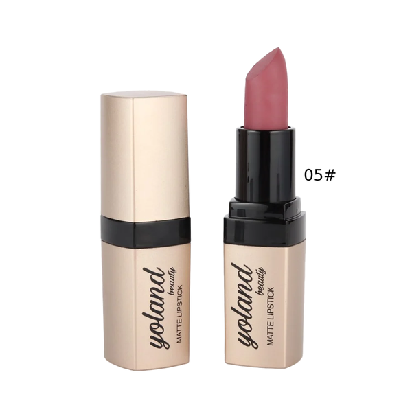 Best Matte Lipstick UK Creamy Formula Vitamin E Vogue 05 Yolande Beauty 3.8g