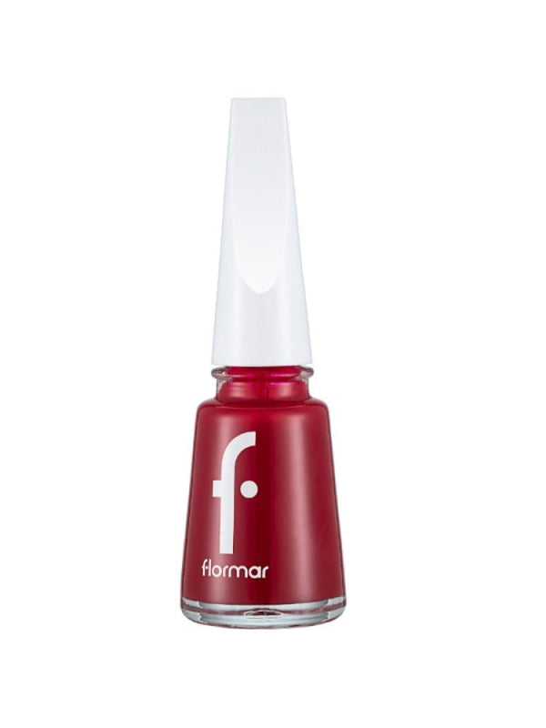 Flormar Nail Polish Shade 128 - Burgundy, Long-Lasting Shine
