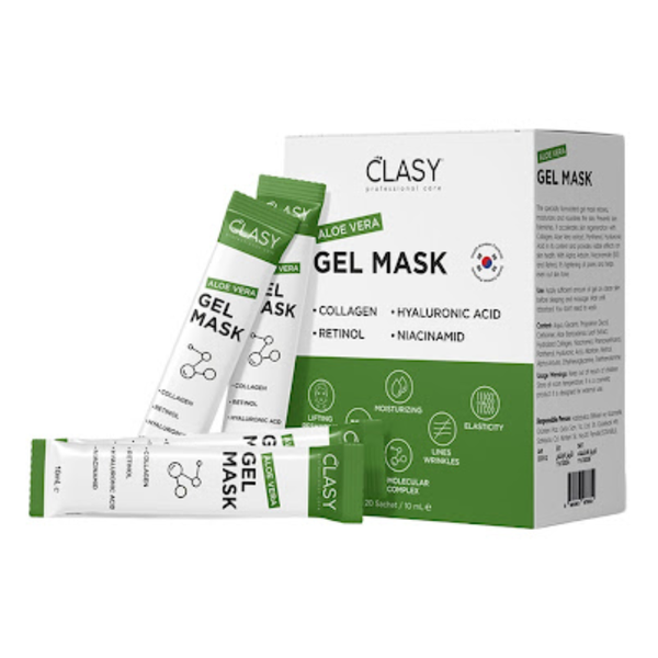Classy Aloe Vera Gel Face Mask Hydrating Soothing 10ml Pack of 20