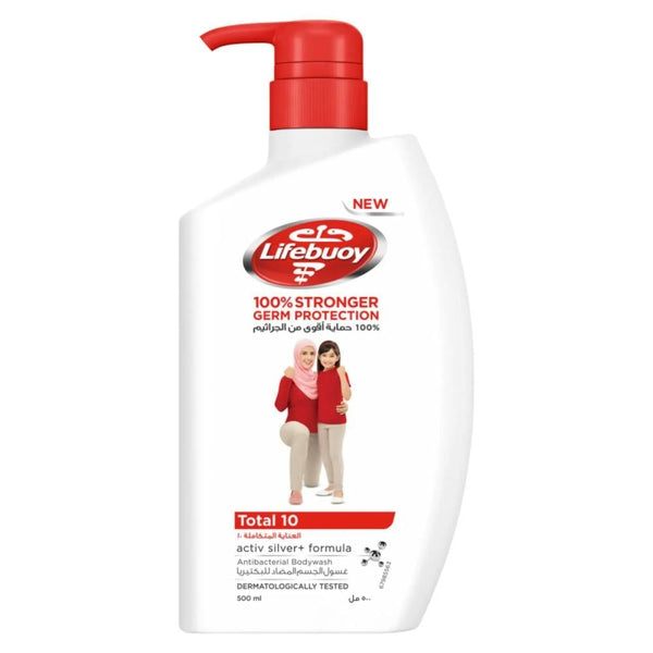 Body Wash Total Antibacterial Daily Protection Lifebuoy 500ml