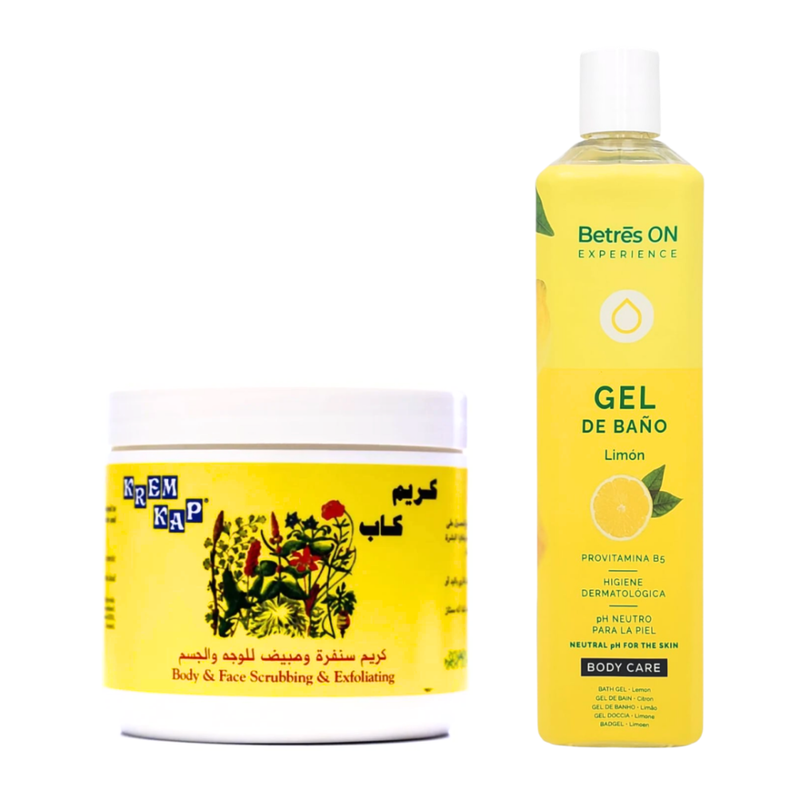 Cap Cream and Lemon Shower Gel Set - 750ml + 500ml