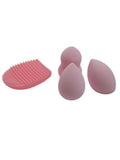 Makeup Brush and Sponge Set Droplet Sponges Cleaning Brush Salon System 4-Piece