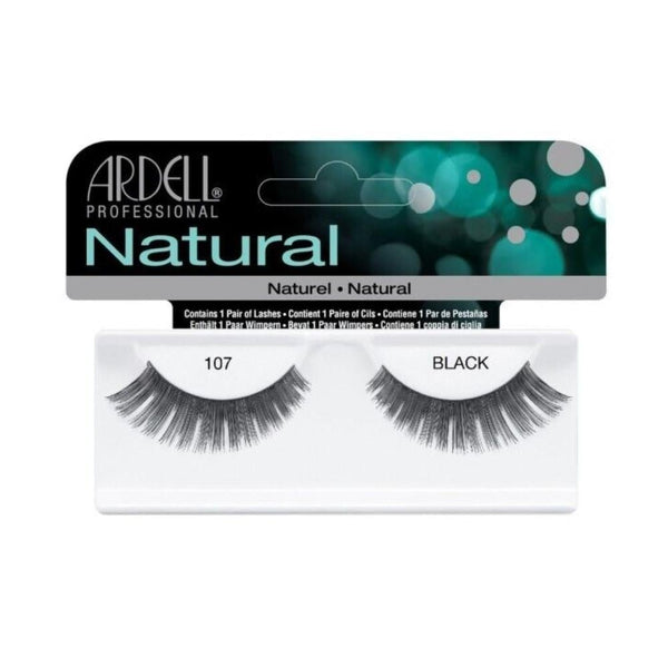 Ardell Natural Eyelashes 107, 100% Sterilized Human Hair, Reusable