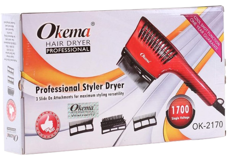 Hair Dryer and Straightener Gift Set Professional Results Okema OK2170