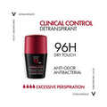 Men's Clinical Control Deodorant Roll-On 96h Vichy 50ml