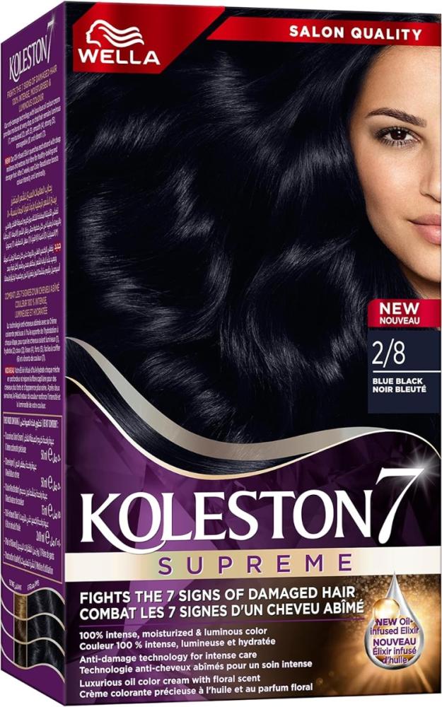 Blue Black Hair Dye Kit Permanent Colorant with Nourishing Complex Koleston 1 Ki