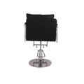 Salon System B6028 Black Padded Women's Barber Chair with Hydraulic Lift