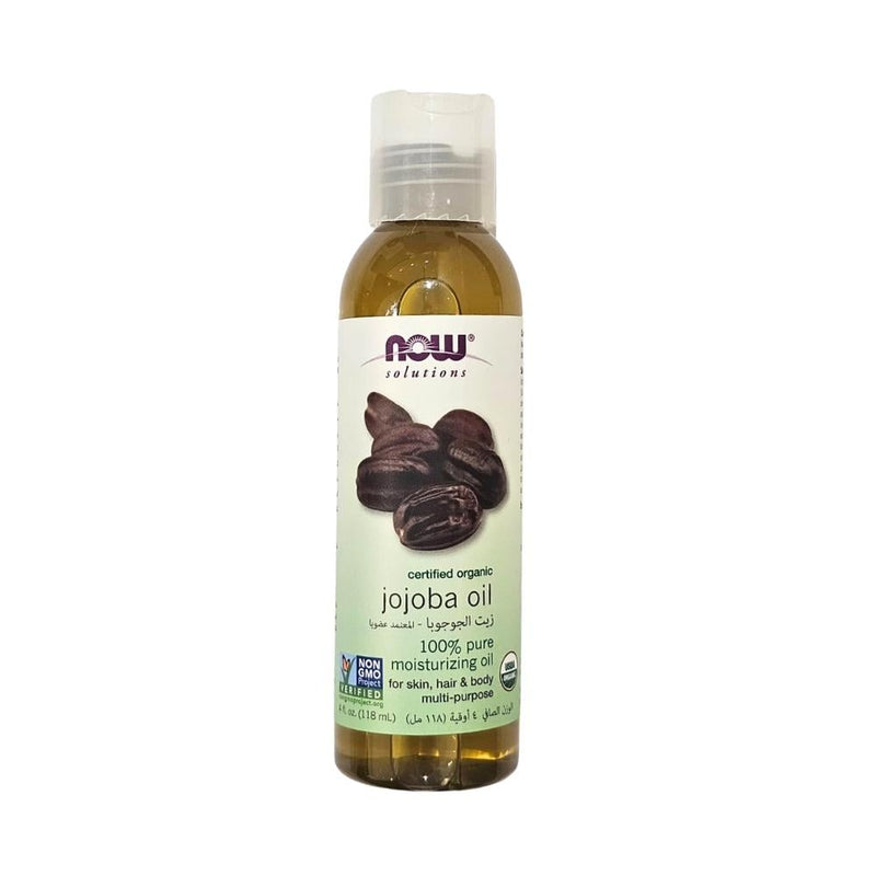 Now Organic Jojoba Oil, 100% Pure Moisturizing Skin and Hair Oil, 118 ml