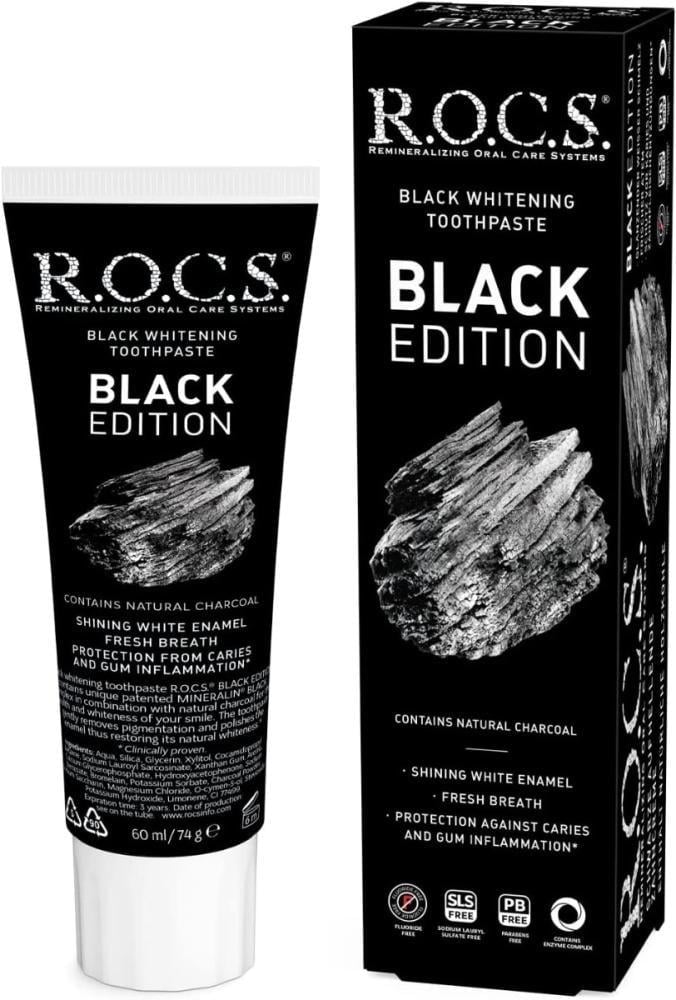 Whitening Toothpaste Best Whitening Toothpaste Charcoal Edition R.O.C.S 60ml