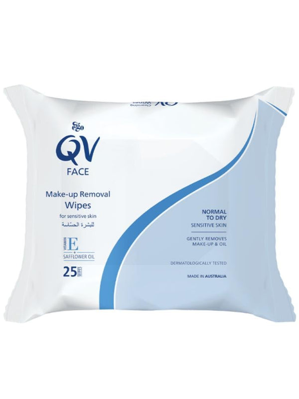 QV Makeup Remover Wipes - 25 Count