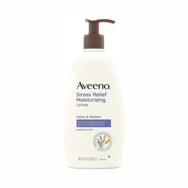 Aveeno Stress Relief Body Moisturizing Lotion, Lavender & Chamomile, 532 ml