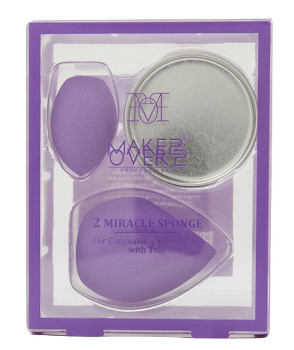 Top Rated Makeup Sponge Foundation Blending Tool With Tray Make Over22 1pc