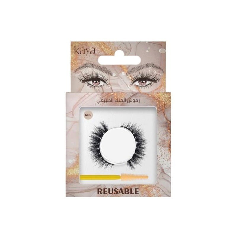 Kaya Natural Mink Eyelashes M9 100% Siberian Mink Hair Reusable