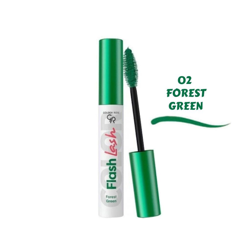 Golden Rose Flash Lash Mascara 02 Green Forest 9ml Waterproof