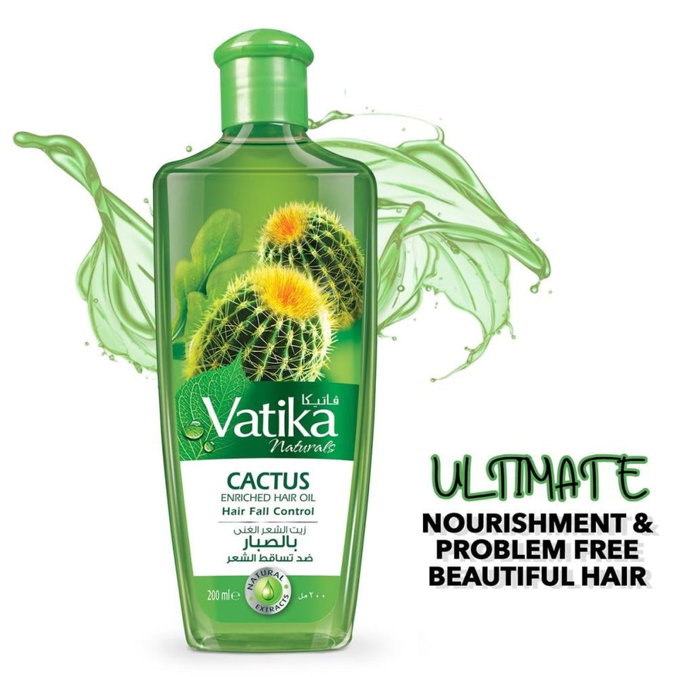 Vatika Naturals Cactus Hair Fall Control Oil for Hair Strengthening 200ml