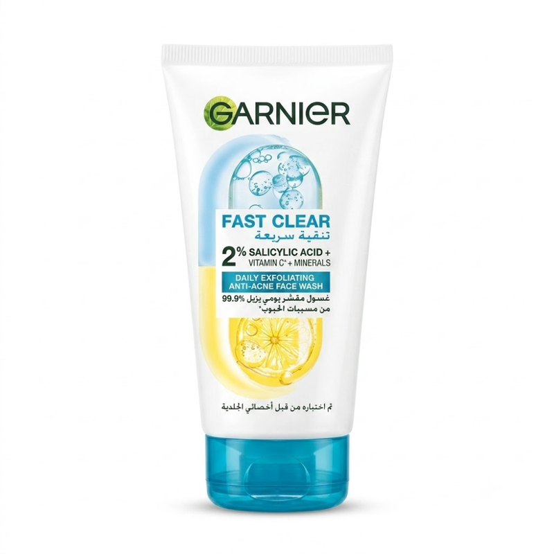 Salicylic Acid Face Wash 3-In-1 Fast Clear Acne Prone Skin Garnier 150ml